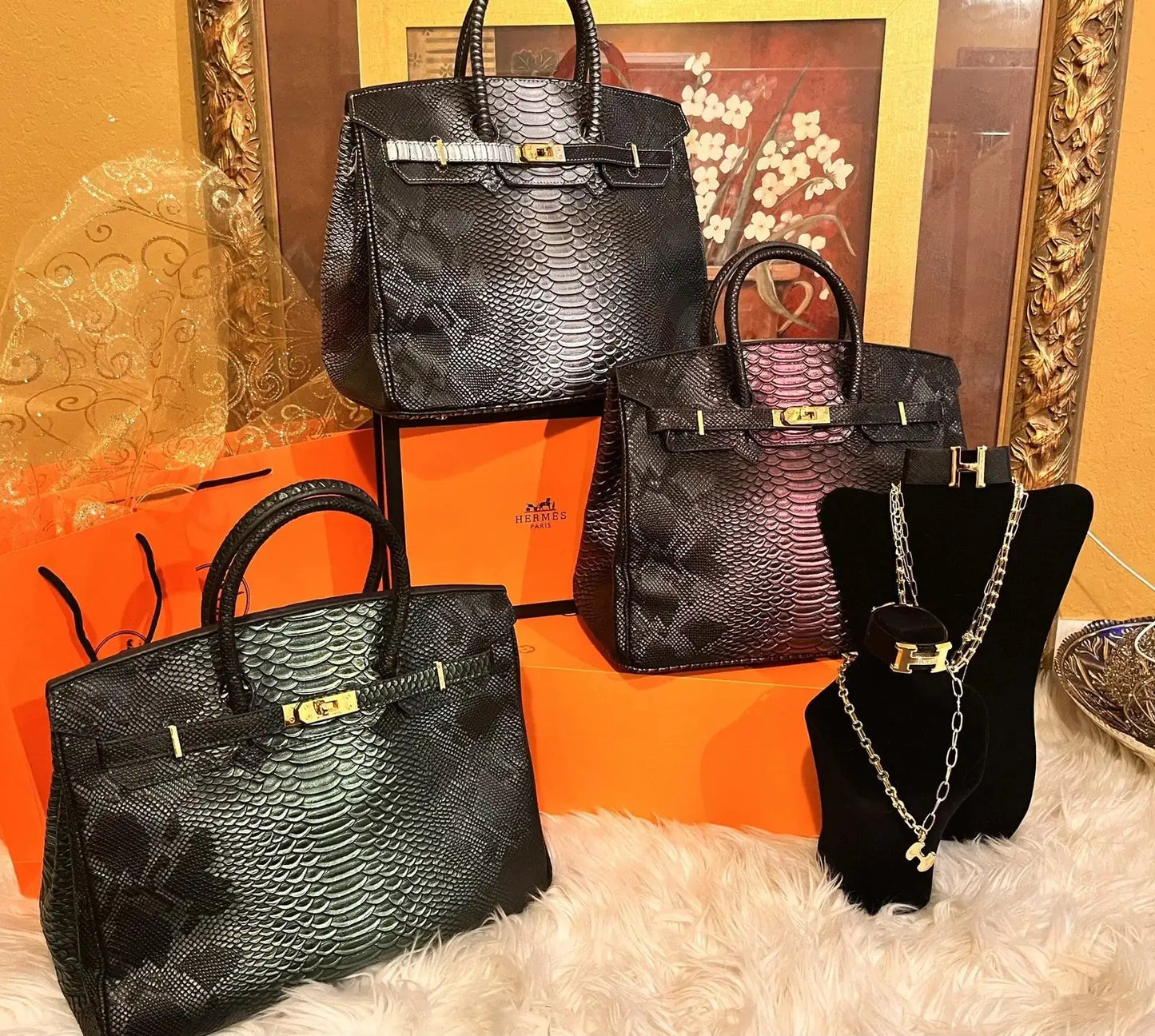Lux Crocodile Design Bags - AlburyMart
