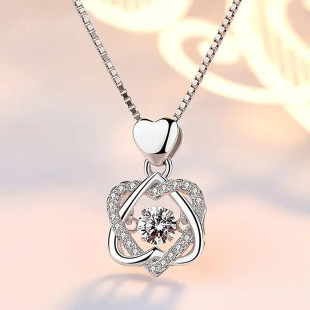 Fashion Rose Flower Jewelry Packaging Zirconia Necklace