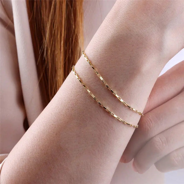 Gold Filled Chain Bracelet Handmade Jewelry