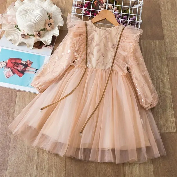 Spring Sequins Dress Kids