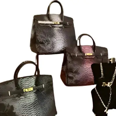 Lux Crocodile Design Bags