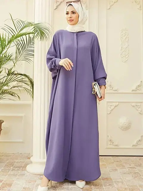 Fashion Single Breasted Muslim Dresses - AlburyMart