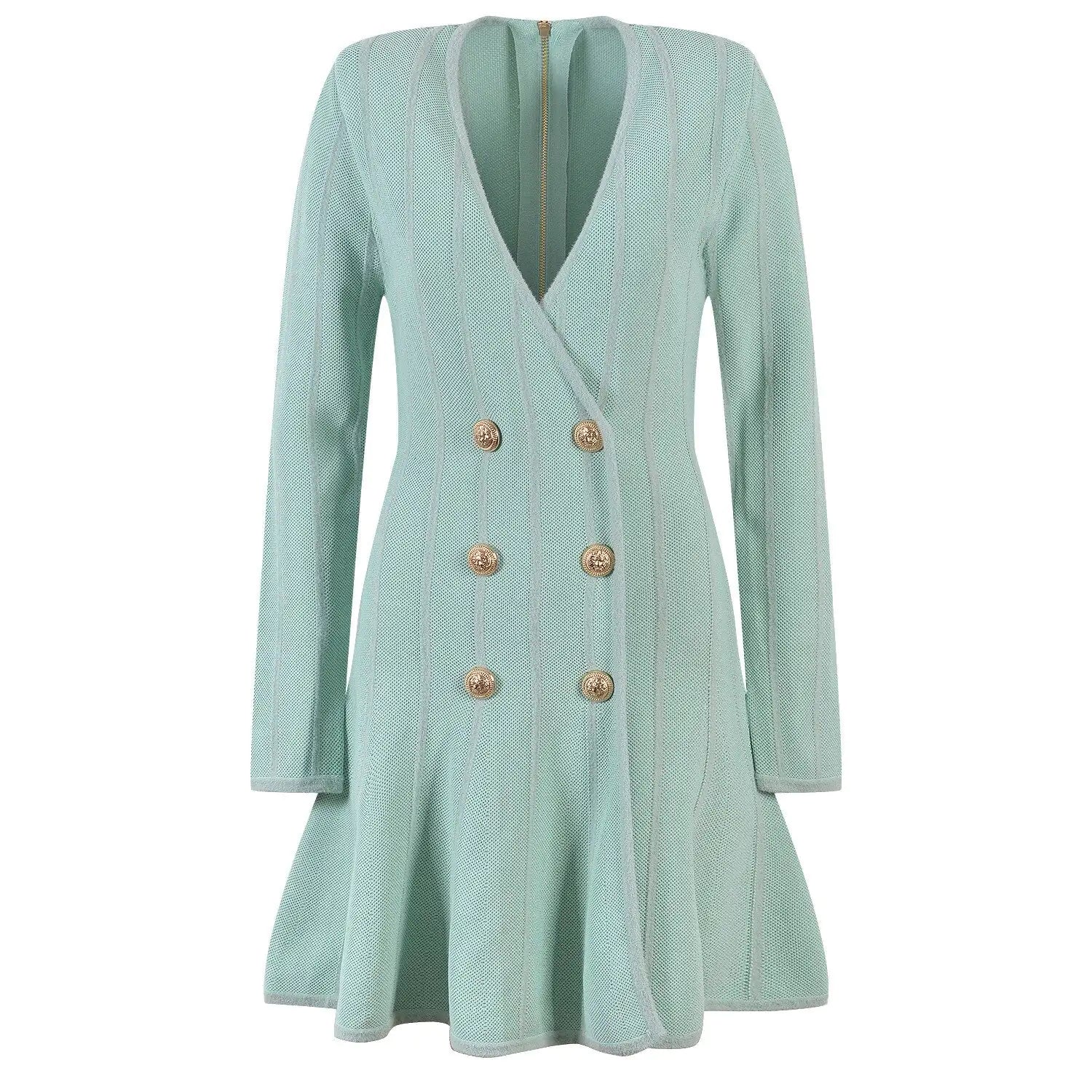 Double-Breasted Mini Dress - AlburyMart