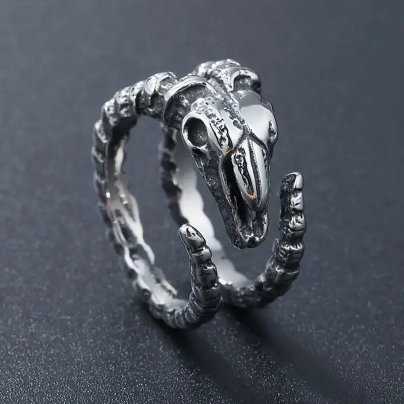 Adjustable Retro Skull Ring: Punk Rock Jewelry - AlburyMart