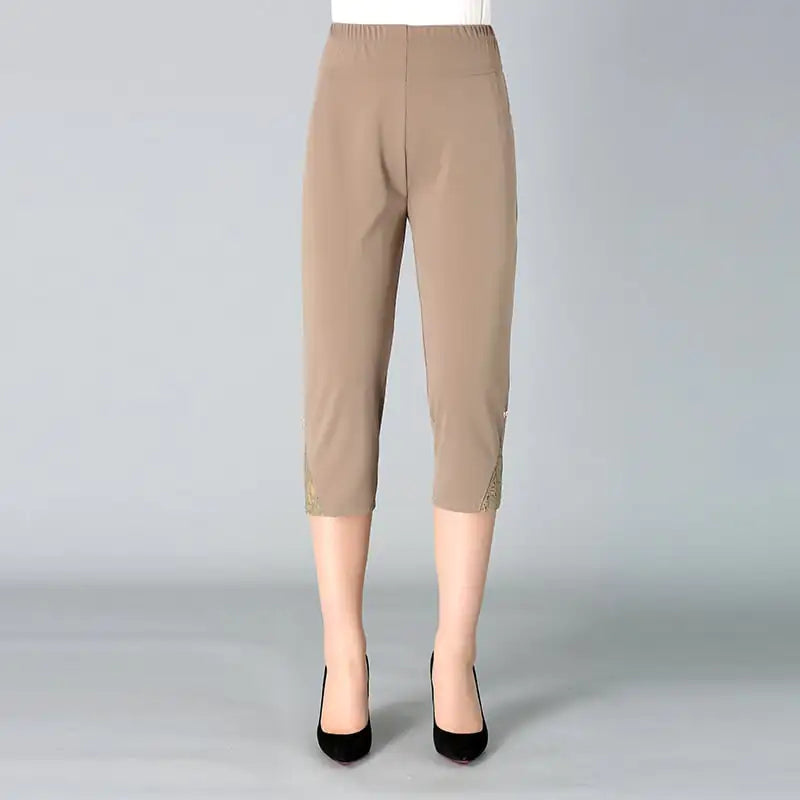 High Waist Stretch Shorts for a Slim Fit