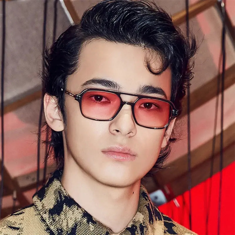 Trending Retro Sunglasses With Pink Gradient - AlburyMart