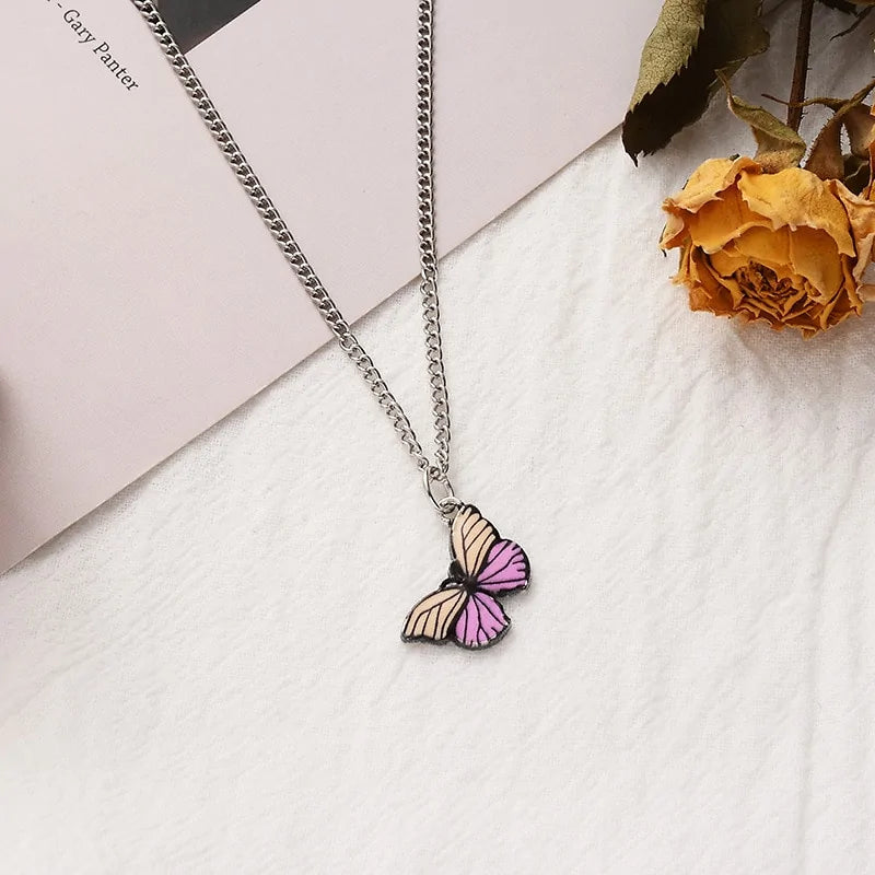 Gold Chain Butterfly Pendant Choker Necklace: Bohemian Beach Jewelry - AlburyMart