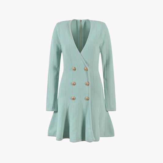 Double-Breasted Mini Dress - AlburyMart