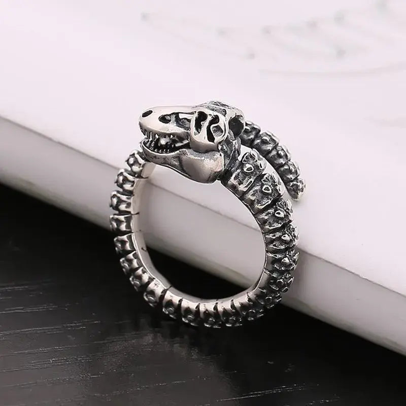 Adjustable Retro Skull Ring: Punk Rock Jewelry - AlburyMart