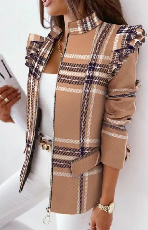 Long Sleeve Printed Coat - AlburyMart