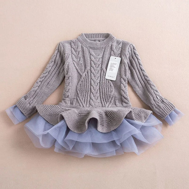 Kids Winter Knitted Chiffon