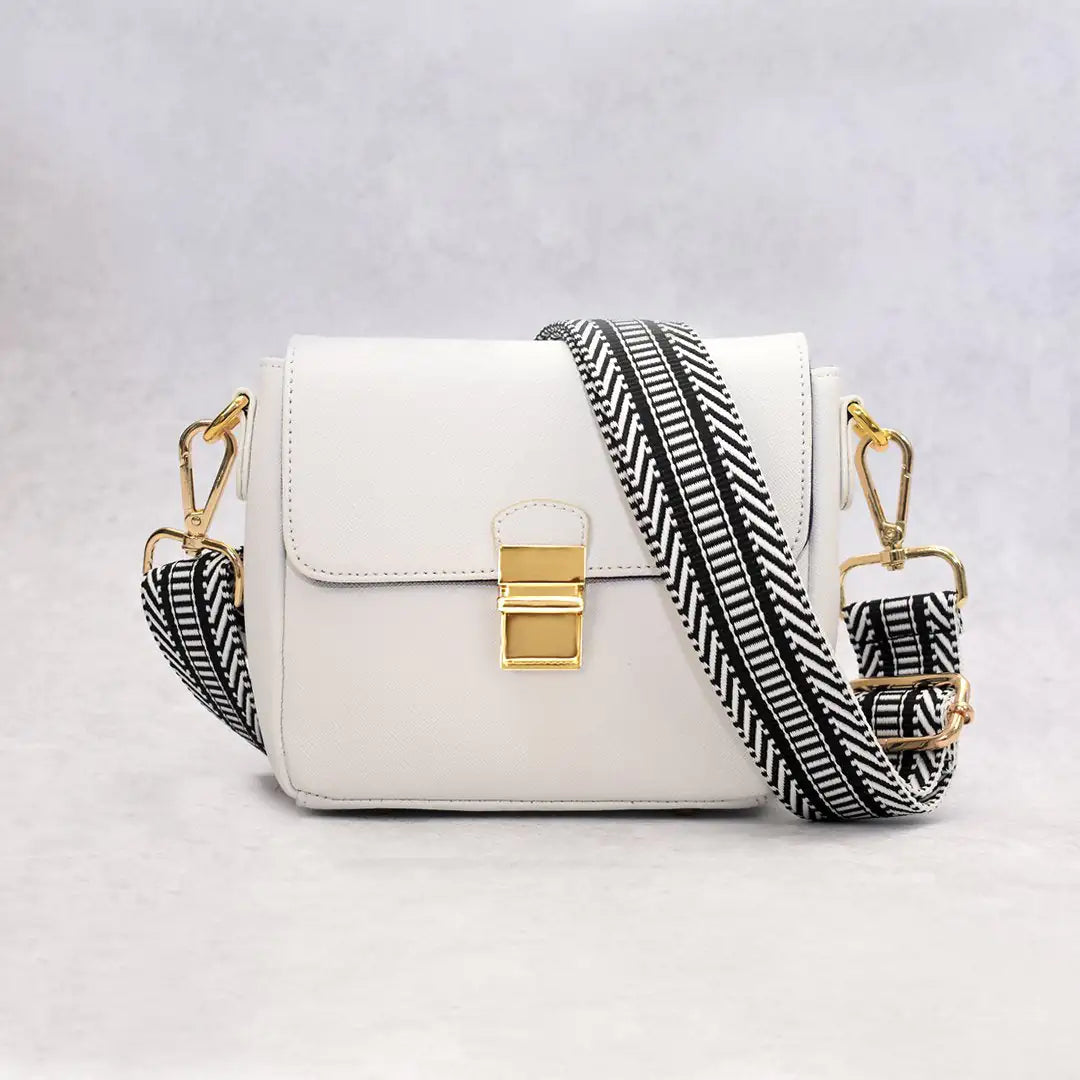 Tiny Leather Handbag -White (Option 2) - AlburyMart