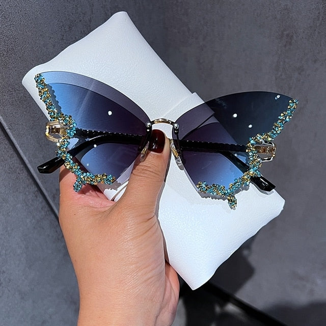 Diamond Butterfly Sunglasses - AlburyMart