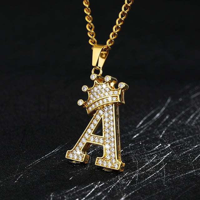 Zircon Alphabet Necklace - AlburyMart