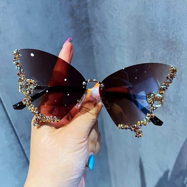 Diamond Butterfly Sunglasses - AlburyMart