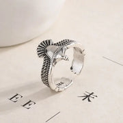 Adjustable Eagle Wings Ring Stylish Personal Jewelry