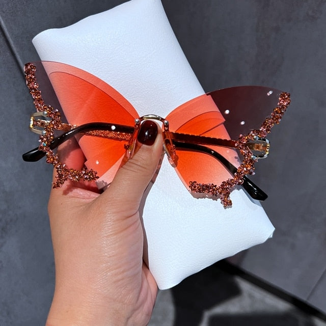 Diamond Butterfly Sunglasses - AlburyMart