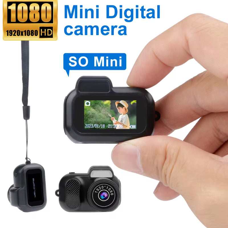Retro Mini Camera With Screen Indoor Home Outdoor 1080p HD Portable Very Small Camera Video Support Holiday Gifts - AlburyMart