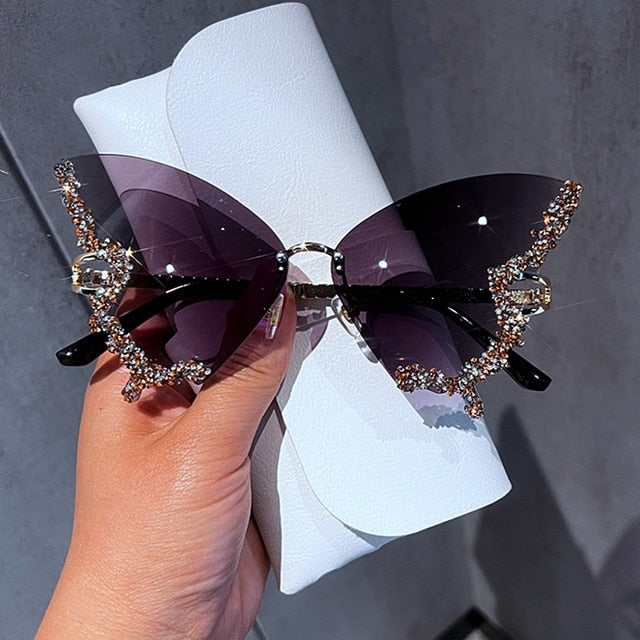 Diamond Butterfly Sunglasses - AlburyMart
