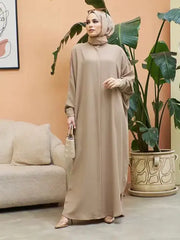 Fashion Single Breasted Muslim Dresses