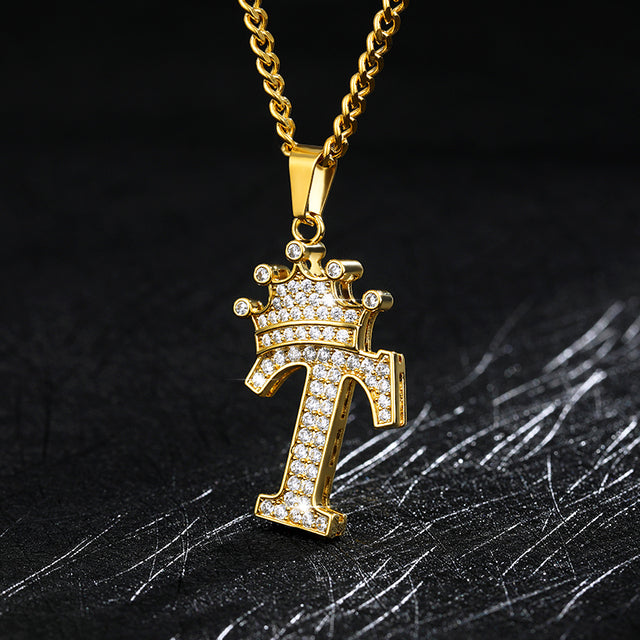 Zircon Alphabet Necklace - AlburyMart