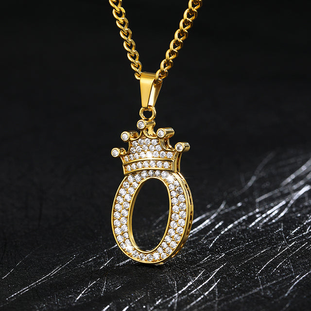 Zircon Alphabet Necklace - AlburyMart