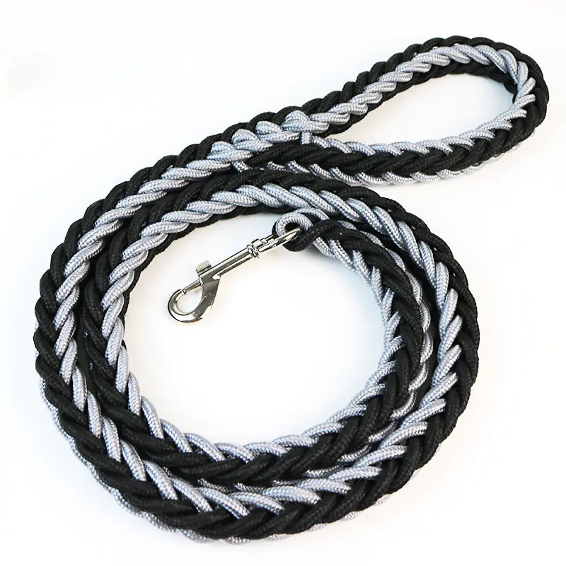 Woven Eight-Strand Dog Leash with Hand Grip