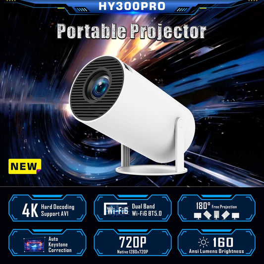 HY300 Pro Projector Home Theater Entertainment Portable Small Projector - AlburyMart