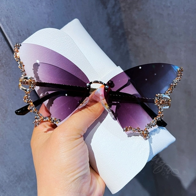 Diamond Butterfly Sunglasses - AlburyMart