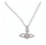 Y2K Jewelry Chain Vintage Crystal Zircon Planet Saturn Necklace