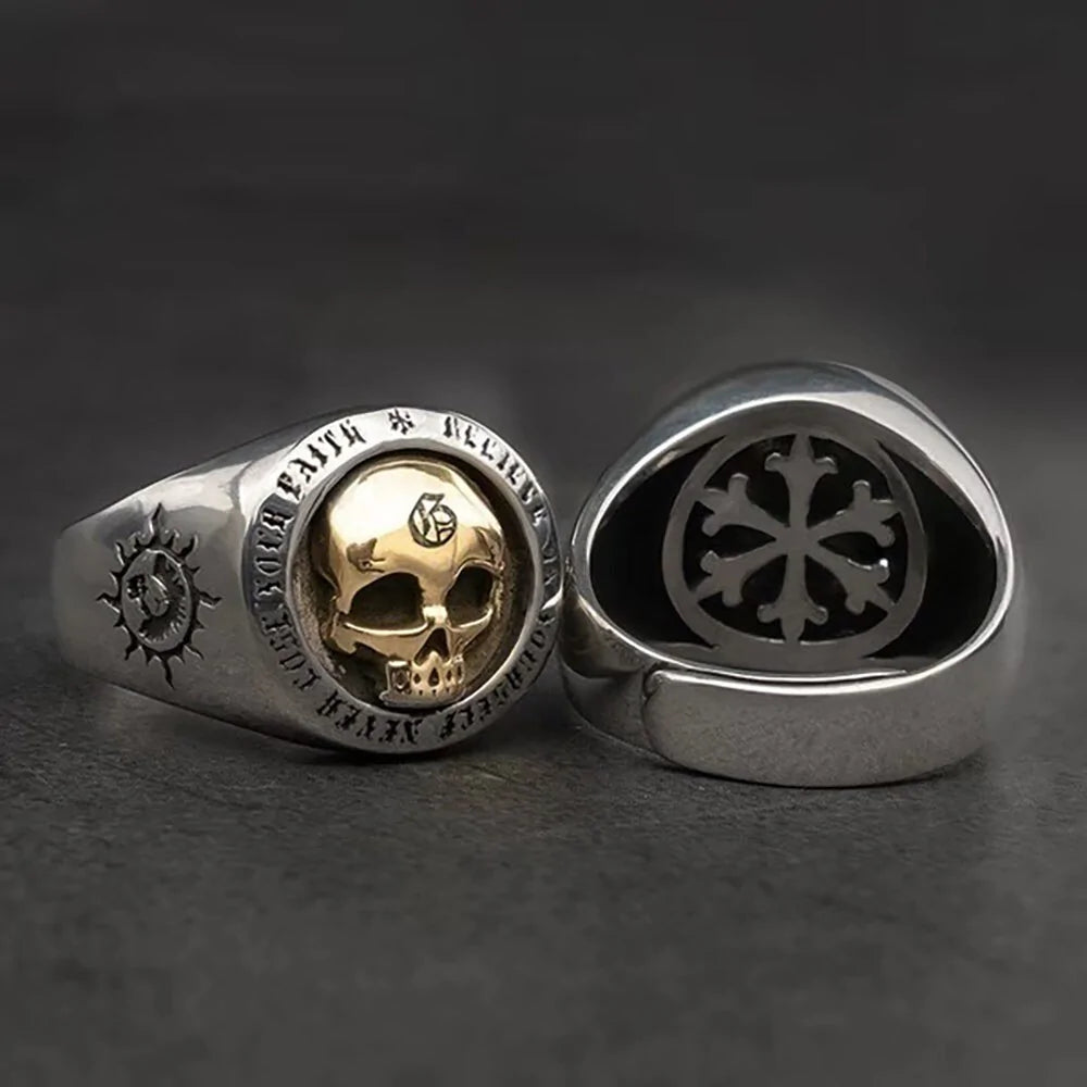 Vintage Skull Rings for Men: Domineering Hip-hop Punk Rock Jewelry - AlburyMart