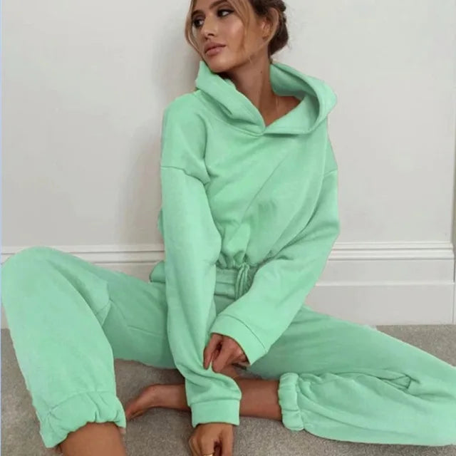 Winter Two Piece Sets Women Tracksuit - AlburyMart