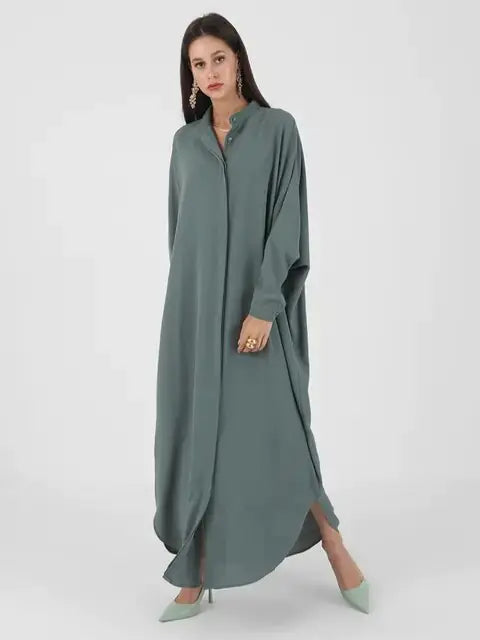 Fashion Single Breasted Muslim Dresses - AlburyMart