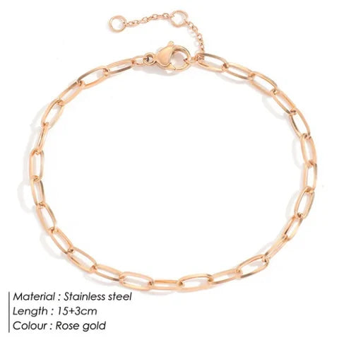 Women's Stainless Steel Curb Cuban Link Bracelet by Davieslee Jewelry - AlburyMart