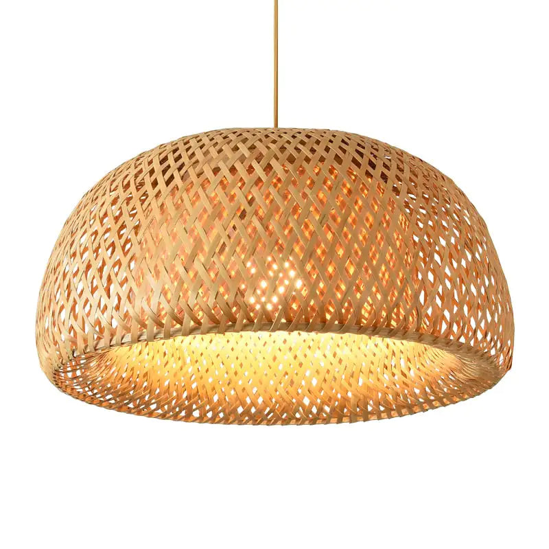 Woven Bamboo Pendant Light - AlburyMart