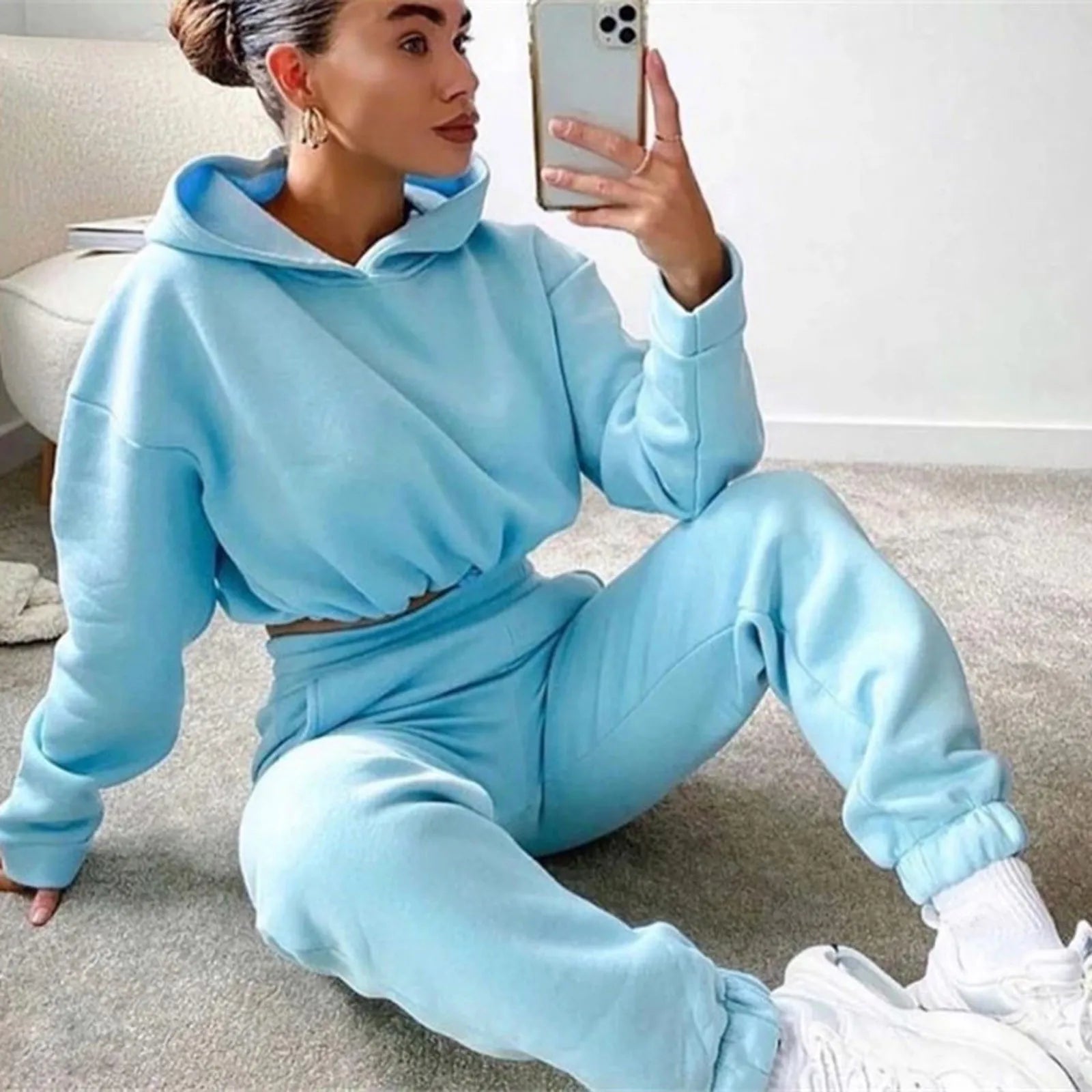 Winter Two Piece Sets Women Tracksuit - AlburyMart