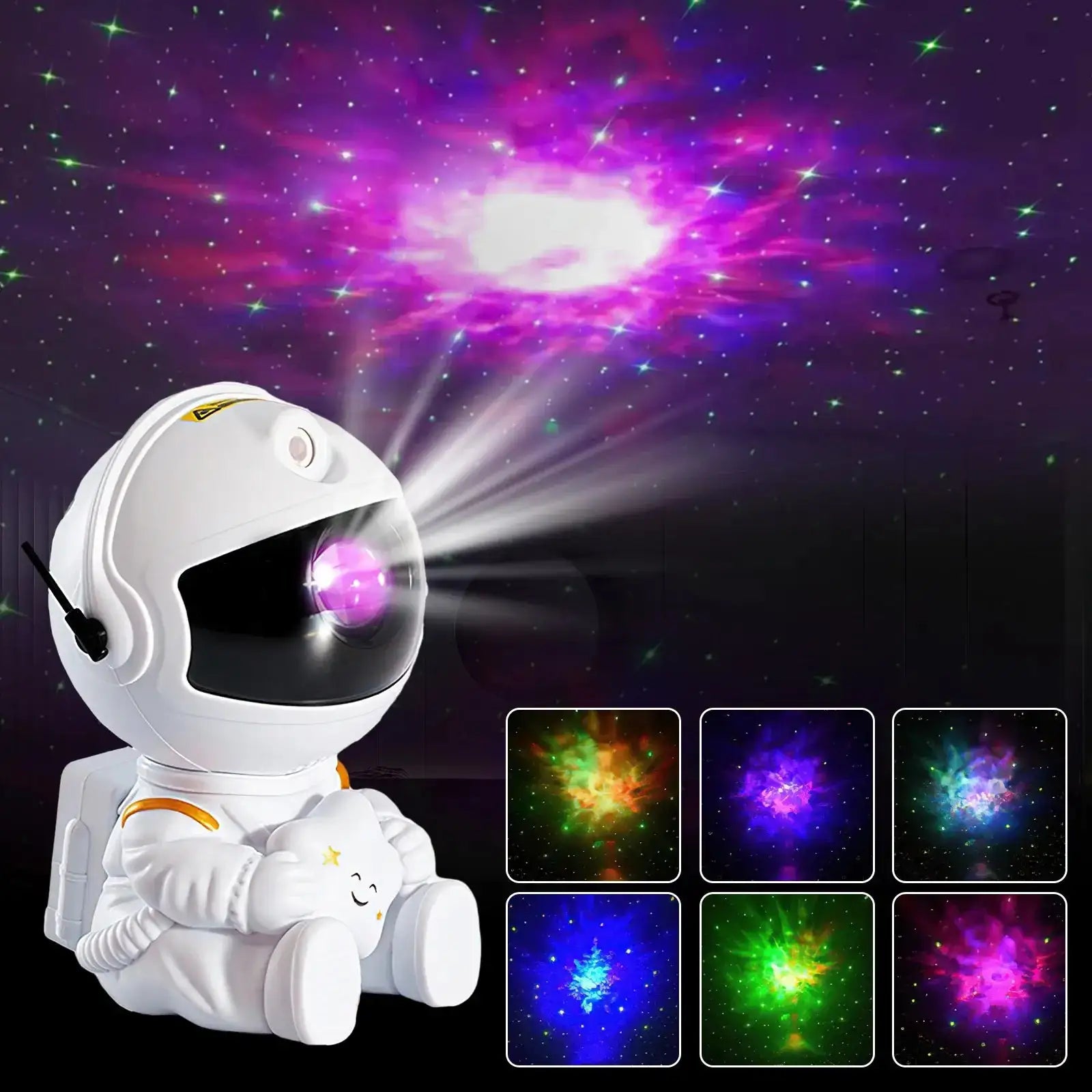 Astronaut Star Galaxy Night Light Projector For Kids Bedrooms - AlburyMart