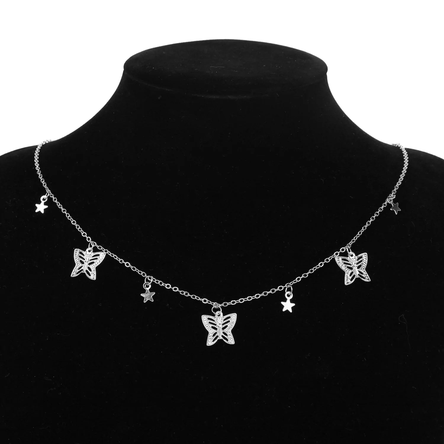 Gold Chain Butterfly Pendant Choker Necklace: Bohemian Beach Jewelry - AlburyMart