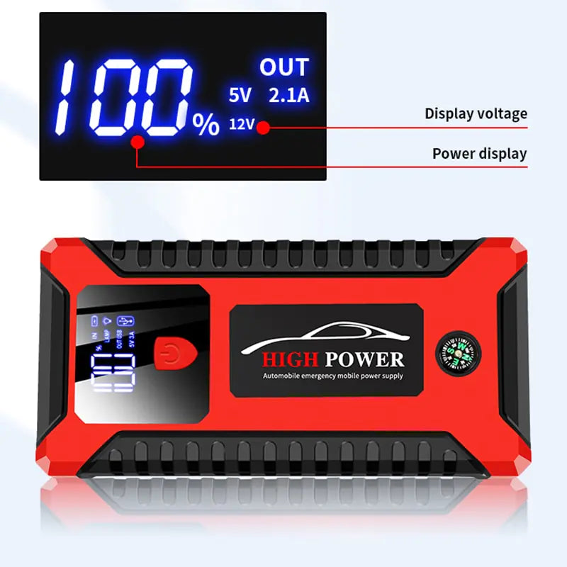 26000mAh/20000mAh Car Jump Starter 1000A 12V Output Portable Emergency Start-up Charger for Cars Booster Battery Starting Device - AlburyMart