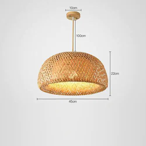 Woven Bamboo Pendant Light - AlburyMart