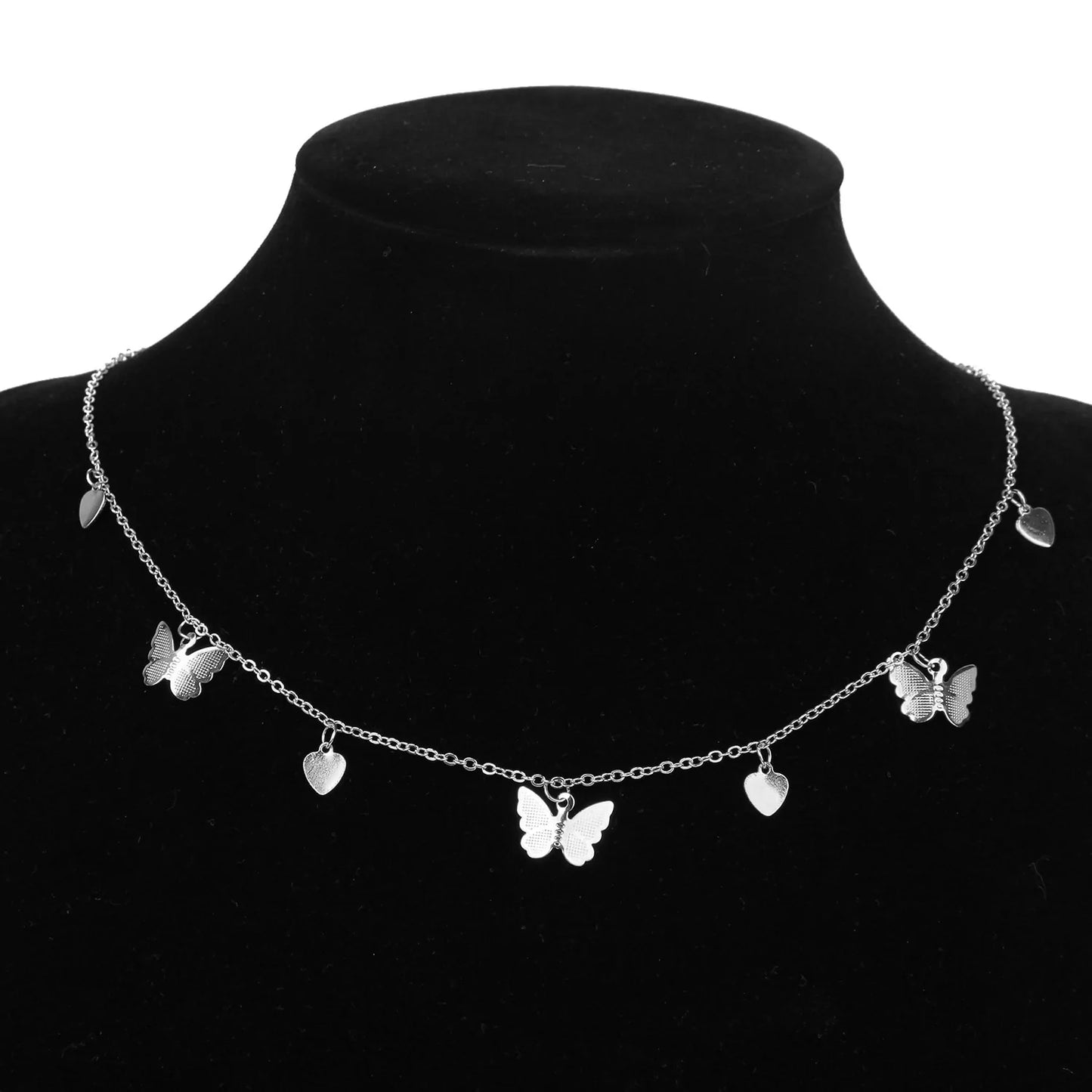 Gold Chain Butterfly Pendant Choker Necklace: Bohemian Beach Jewelry - AlburyMart