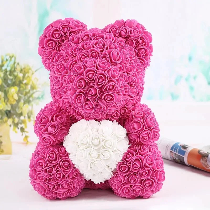 Flower Rose Teddy Bear - AlburyMart