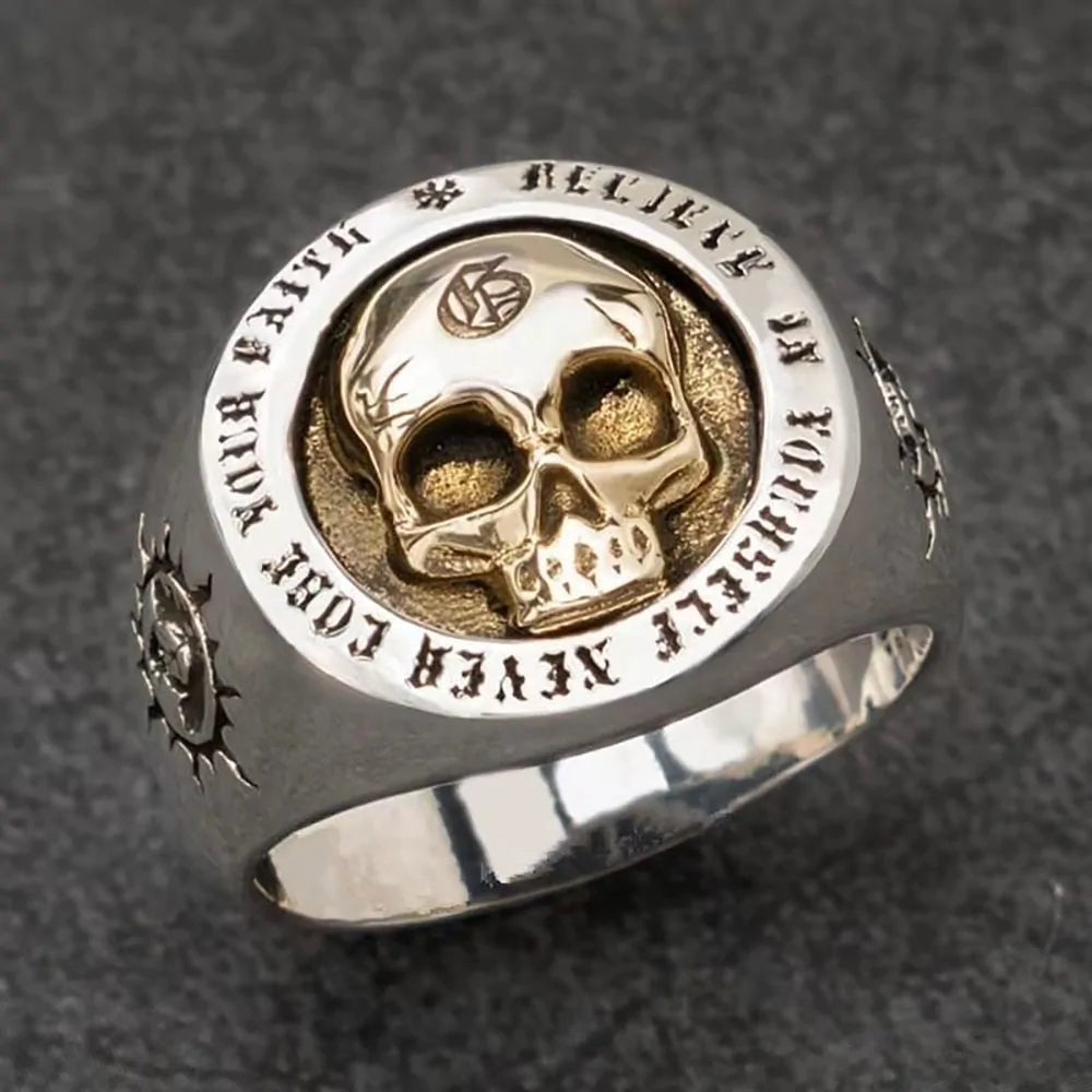 Vintage Skull Rings for Men: Domineering Hip-hop Punk Rock Jewelry - AlburyMart