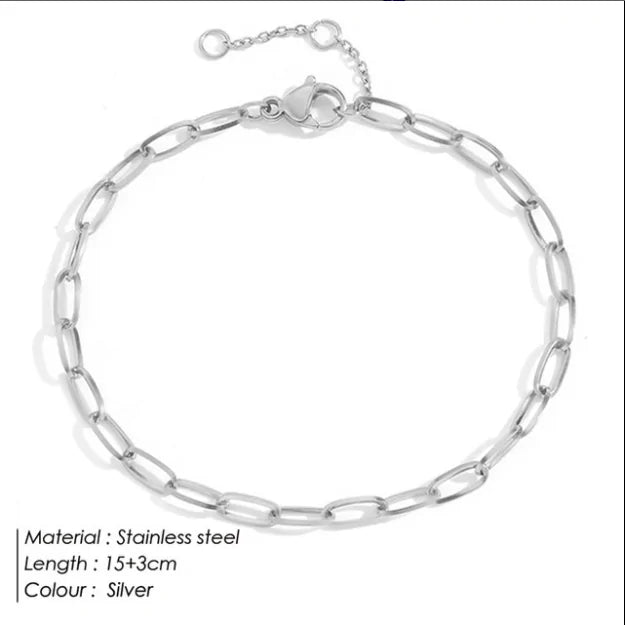 Women's Stainless Steel Curb Cuban Link Bracelet by Davieslee Jewelry - AlburyMart