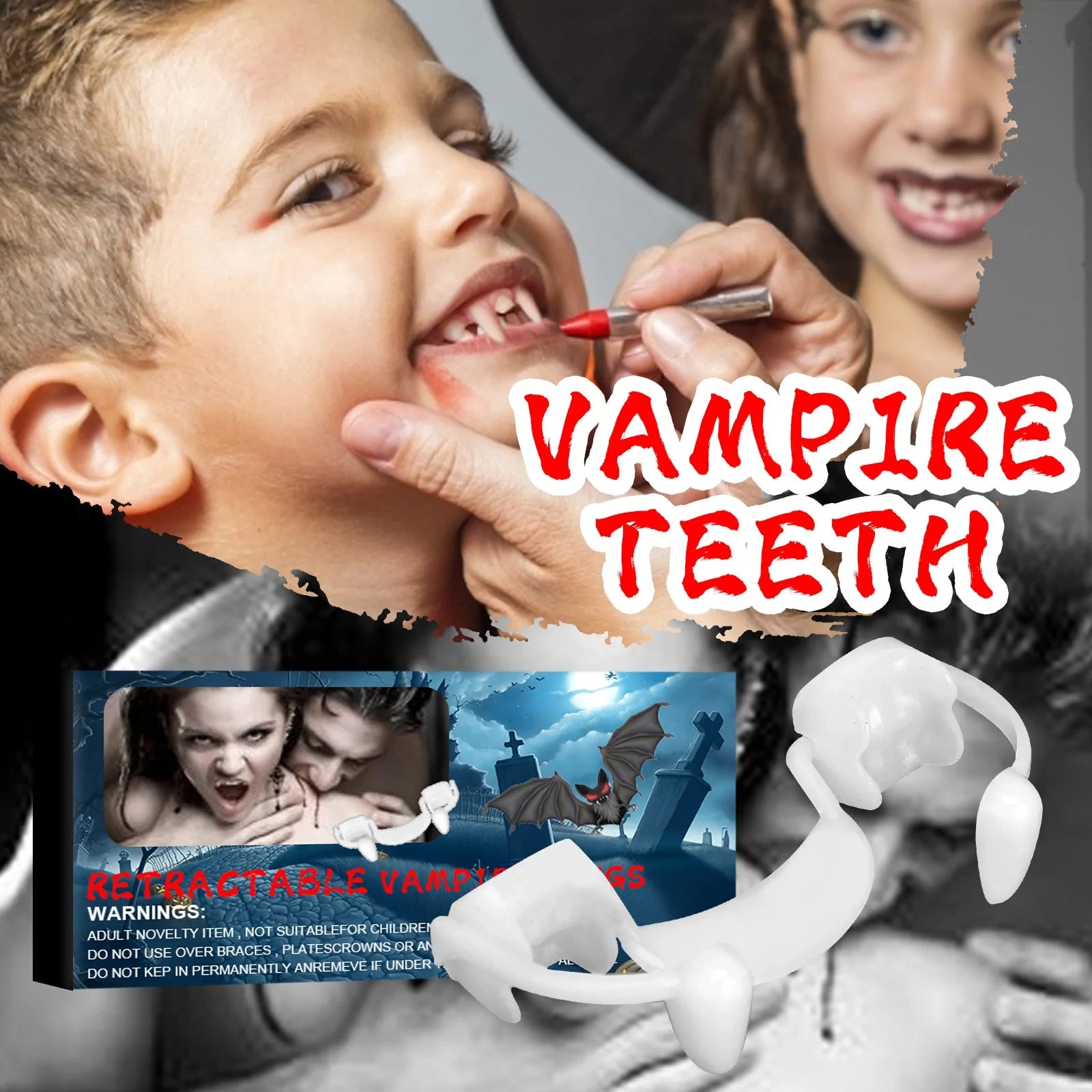 Halloween Teeth Decor Vampire - AlburyMart