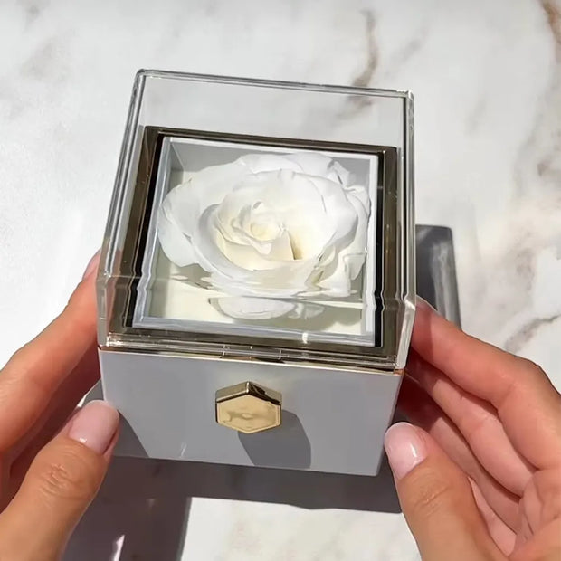 New Valentine Eternal Rose Jewelry Ring Box