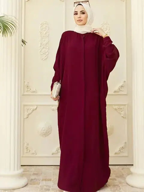 Fashion Single Breasted Muslim Dresses - AlburyMart