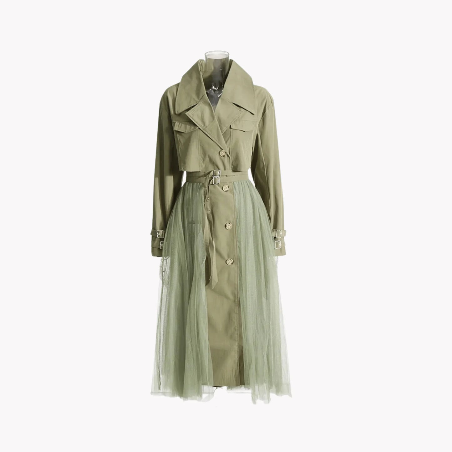 Tulle Trench Coat - AlburyMart