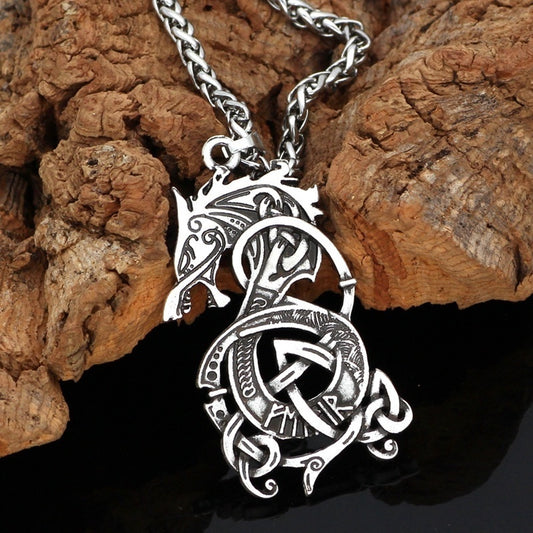 Viking Dragon Pendant Necklace - AlburyMart