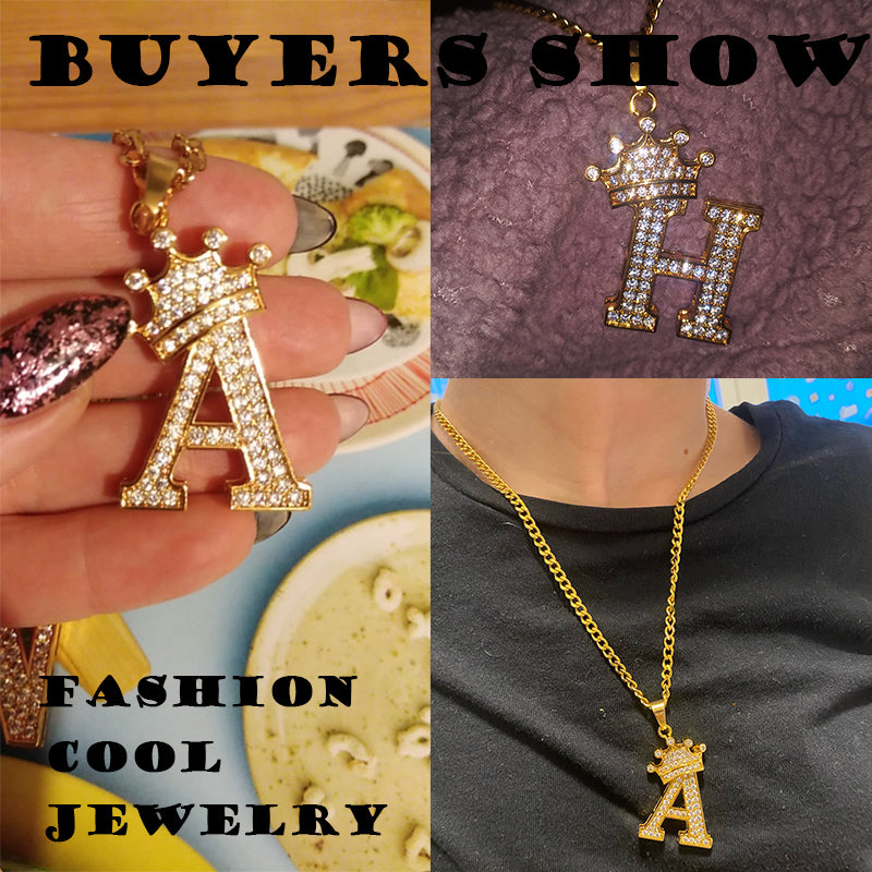 Zircon Alphabet Necklace - AlburyMart